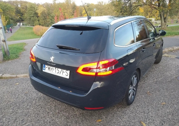 Peugeot 308 cena 54600 przebieg: 46000, rok produkcji 2018 z Września małe 172